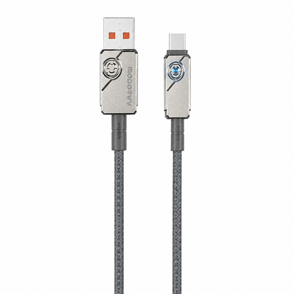 Кабель для быстрой зарядки 6A с LED-подсветкой и тканевой оплеткой MC2119