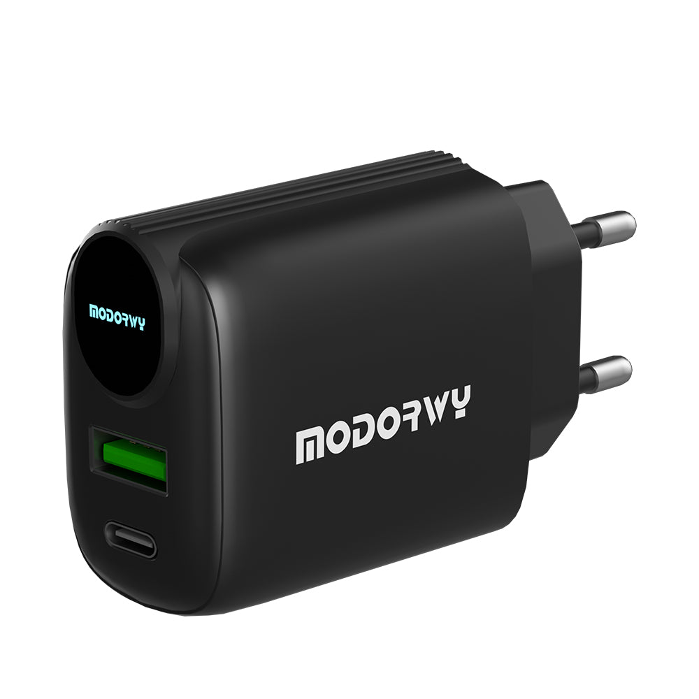 Сетевое зарядное устройство ЕС A+C с QC3.0 + PD, 20 Вт