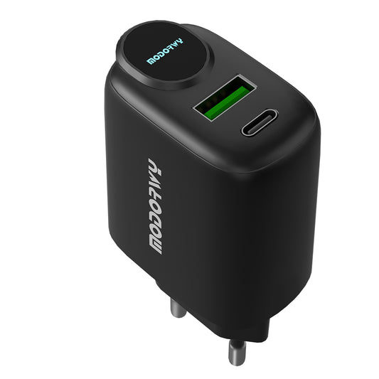 Сетевое зарядное устройство ЕС A+C с QC3.0 + PD, 20 Вт