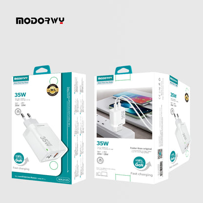 Зарядное устройство сетевое USB A+C ЕС 35W MA3125