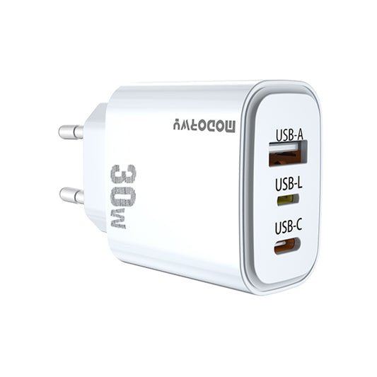 Сетевое зарядное устройство ЕС A+C+L, 30 Вт