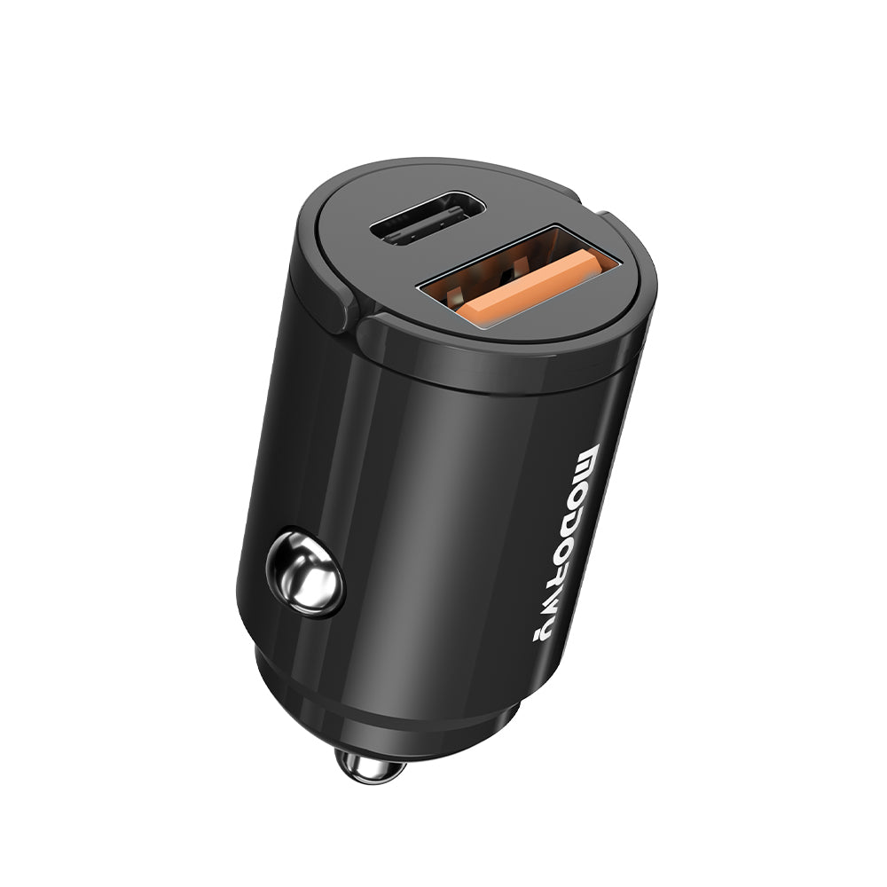 Автомобильное зарядное устройство MINI с PD, USB-A + USB-C, 30 Вт